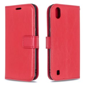 For ZTE Blade A7 2019 Crazy Horse Texture Horizontal Flip Leather Case with Holder & Card Slots & Wallet & Photo Frame(Red) (OEM)