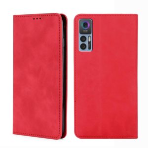 For TCL 30 5G / 30+ 5G Skin Feel Magnetic Horizontal Flip Leather Phone Case(Red) (OEM)