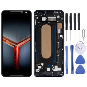 Original LCD Screen for Asus ROG Phone II ZS660KL Digitizer Full Assembly with Frame（Black) (OEM)
