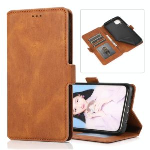 For Huawei P40 Pro Retro Magnetic Closing Clasp Horizontal Flip Leather Case with Holder & Card Slots & Photo Frame & Wallet(Brown) (OEM)