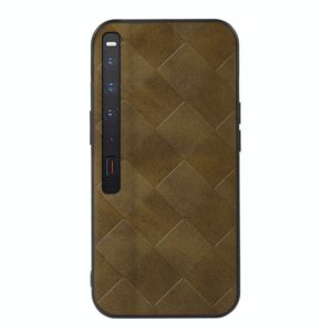 For Huawei Mate Xs 2 Weave Plaid PU Phone Case(Green) (OEM)