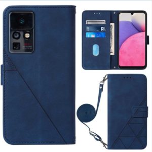 For Infinix Zero X Neo X6810 Crossbody 3D Embossed Flip Leather Phone Case(Blue) (OEM)