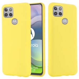 For Motorola Moto G 5G Solid Color Liquid Silicone Dropproof Full Coverage Protective Case(Yellow) (OEM)