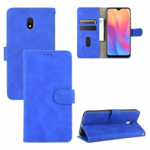 For Xiaomi Redmi 8A Solid Color Skin Feel Magnetic Buckle Horizontal Flip Calf Texture PU Leather Case with Holder & Card Slots & Wallet(Blue) (OEM)