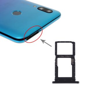 SIM Card Tray + SIM Card Tray / Micro SD Card Tray for Huawei P smart Pro 2019 (Black) (OEM)