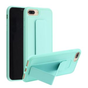 For iPhone SE 2022 / SE 2020 / 8 / 7 Shockproof PC + TPU Protective Case with Wristband & Holder(Mint Green) (OEM)