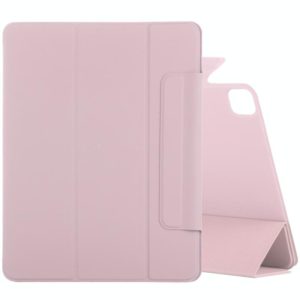 For iPad Pro 11 2022 / 2021 / 2020 / 2018 / Air 2020 10.9 Horizontal Flip Ultra-thin Fixed Buckle Magnetic PU Leather Tablet Case With Three-folding Holder & Sleep / Wake-up Function(Rose Gold) (OEM)