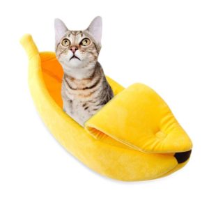 Creative Kennel Banana Shape Cat Litter Winter Warm Pet Nest, Size:S(Yellow) (OEM)