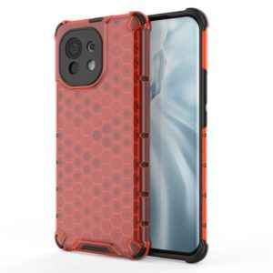 For Xiaomi Mi 11 Shockproof Honeycomb PC + TPU Case(Red) (OEM)