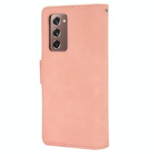 For Samsung Galaxy Z Fold2 5G Wallet Style Skin Feel Calf Pattern Leather Case with Separate Card Slot(Pink) (OEM)