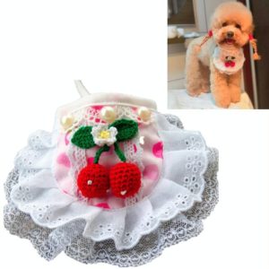 Pet Cherry Scarf Cotton Saliva Towel Small Dog Decoration, Size: M (OEM)
