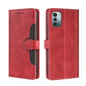 For Nokia G21/G11 Stitching Skin Feel Magnetic Buckle Horizontal Flip PU Leather Case(Red) (OEM)