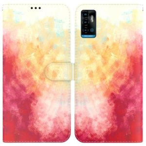 For ZTE Blade A72 / V40 Vita Watercolor Pattern Horizontal Flip Leather Phone Case(Spring Cherry) (OEM)