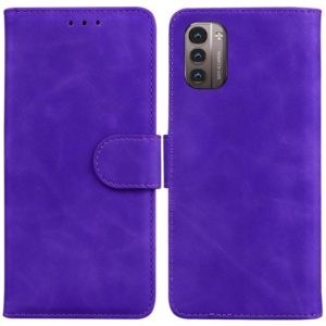 For Nokia G11 / G21 Skin Feel Pure Color Flip Leather Phone Case(Purple) (OEM)