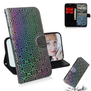 For Nokia 2.4 Solid Color Colorful Magnetic Buckle Horizontal Flip PU Leather Case with Holder & Card Slots & Wallet & Lanyard(Silver) (OEM)