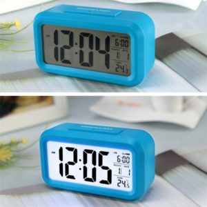 Temperature Type Lazy Snooze Alarm Mute Backlit Electronic Clock(Blue) (OEM)
