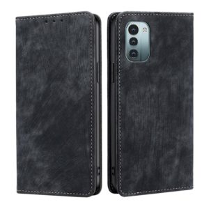 For Nokia G21/G11 Anti-theft Brush Magnetic Leather Phone Case(Black) (OEM)