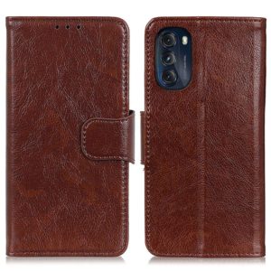 For Motorola Moto G 5G 2022 Nappa Texture Leather Phone Case(Brown) (OEM)