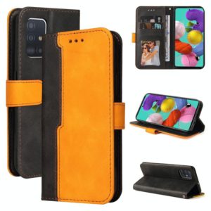 For Samsung Galaxy A71 4G Business Stitching-Color Horizontal Flip PU Leather Case with Holder & Card Slots & Photo Frame(Orange) (OEM)