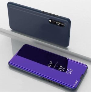 For Xiaomi Redmi 9A Plated Mirror Horizontal Flip Leather Case with Holder(Purple Blue) (OEM)