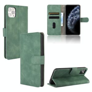 For iPhone 12 mini Solid Color Skin Feel Magnetic Buckle Horizontal Flip Calf Texture PU Leather Case with Holder & Card Slots & Wallet(Green) (OEM)
