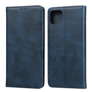 For Google Pixel 4 XL Calf Texture Magnetic Horizontal Flip Leather Case with Holder & Card Slots & Wallet(Blue) (OEM)