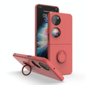 For Huawei P50 Pocket Ring Holder PC Phone Case(Hawthorn Red) (OEM)
