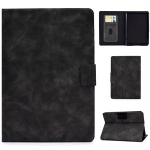 For Kindle Paperwhite 4 / 3 / 2 / 1 Cowhide Texture Horizontal Flip Leather Case with Holder & Card Slots & Sleep / Wake-up Function(Grey) (OEM)