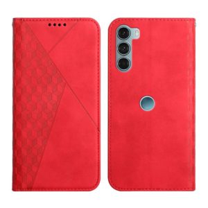 For Motorola Moto G200 5G / Edge S30 Diamond Splicing Skin Feel Magnetic Leather Phone Case(Red) (OEM)