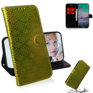 For Nokia 3.4 Solid Color Colorful Magnetic Buckle Horizontal Flip PU Leather Case with Holder & Card Slots & Wallet & Lanyard(Gold) (OEM)