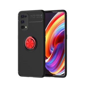 For OPPO Realme X7Pro Metal Ring Holder 360 Degree Rotating TPU Case(Black+Red) (OEM)