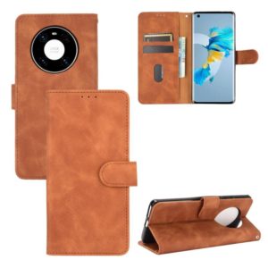 For Huawei Mate 40 Solid Color Skin Feel Magnetic Buckle Horizontal Flip Calf Texture PU Leather Case with Holder & Card Slots & Wallet(Brown) (OEM)
