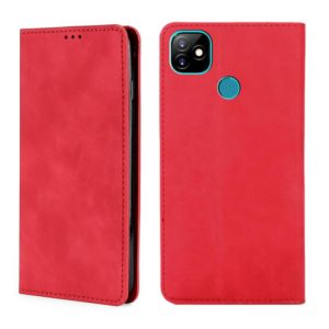 For Infinix Itel Vision 1 Skin Feel Magnetic Horizontal Flip Leather Case with Holder & Card Slots(Red) (OEM)
