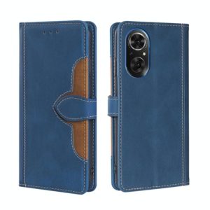 For Honor 50 SE Skin Feel Straw Hat Magnetic Buckle Leather Phone Case(Blue) (OEM)