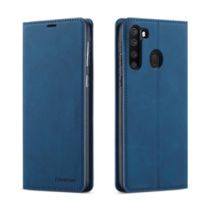 For Samsung Galaxy A21 Forwenw Dream Series Oil Edge Strong Magnetism Horizontal Flip Leather Case with Holder & Card Slots & Wallet & Photo Frame(Blue) (Forwenw) (OEM)