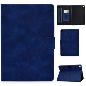 For iPad 10.2 / Air (2019) / Pro 10.5 Cowhide Texture Horizontal Flip Leather Case with Holder & Card Slots & Sleep / Wake-up Function(Blue) (OEM)