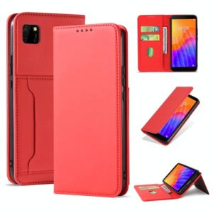 For Huawei Y5P / Honor 9S Strong Magnetism Liquid Feel Horizontal Flip Leather Case with Holder & Card Slots & Wallet(Red) (OEM)