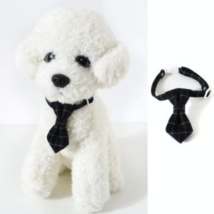 Pet Sub-Bow Tie Adjustable Cat Dog Collar Accessories, Style:Tie, Size:S 17-32cm(Black) (OEM)