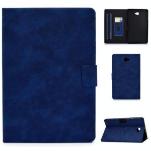 For Samsung Galaxy Tab A 10.1 (2016) T580/T585 Cowhide Texture Horizontal Flip Leather Case with Holder & Card Slots & Sleep / Wake-up Function(Blue) (OEM)