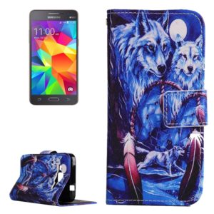 Tribal Wolf Pattern Horizontal Flip Leather Case with Holder & Card Slots & Wallet for Galaxy Core Prime / G360 (OEM)