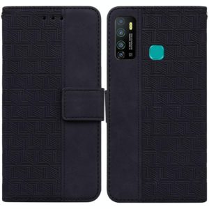 For Infinix Hot 9 X655C / Note 7 Lite Geometric Embossed Leather Phone Case(Black) (OEM)