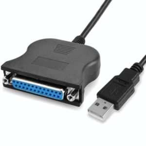 USB 2.0 to DB25 25 Pin Female Port Print Converter Cable(Black) (OEM)