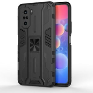 For Xiaomi Redmi K40 / K40 Pro Supersonic PC + TPU Shock-proof Protective Case with Holder(Black) (OEM)