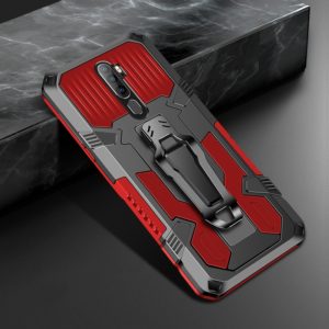 For OPPO A9 (2020) Machine Armor Warrior Shockproof PC + TPU Protective Case(Red) (OEM)