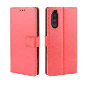 Retro Crazy Horse Texture Horizontal Flip Leather Case for Sony Xperia 2 , with Holder & Card Slots & Photo Frame(Red) (OEM)
