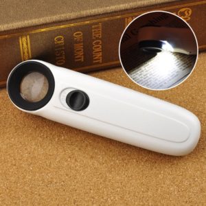 40X Handheld Exclamation Mark Style Magnifier with 2-LED Light (OEM)