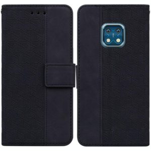 For Nokia XR20 Geometric Embossed Leather Phone Case(Black) (OEM)