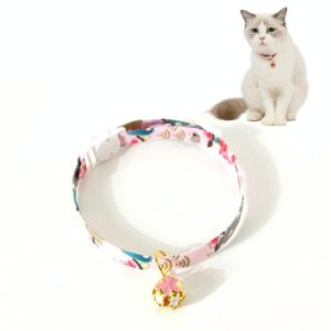 Adjustable Pet Flower Hollow Bell Collar Cat Dog Collar Accessories, Specification: S 17-32cm(Pink) (OEM)