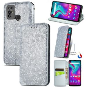 For Doogee X96 Pro Blooming Mandala Embossed Pattern Magnetic Horizontal Flip Leather Case with Holder & Card Slots & Wallet(Grey) (OEM)