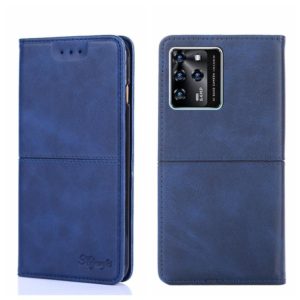 For ZTE Blade V30 Cow Texture Magnetic Horizontal Flip Leather Phone Case(Blue) (OEM)